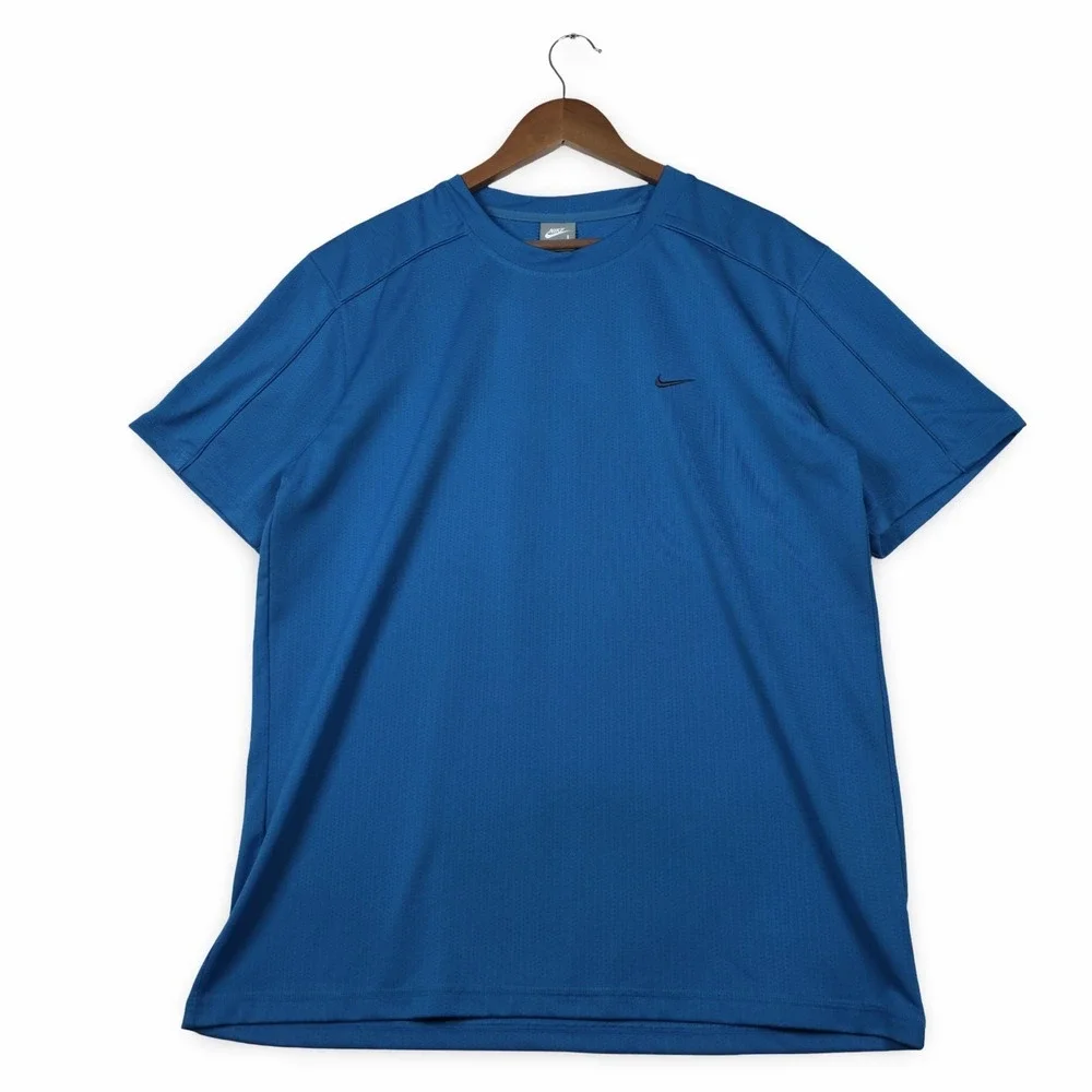 Nike Mens Large Legend Training Shirt Blue‎ Short Sleeve Athletic Gym 257422-480